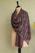 Pink Check Pashmina Stole