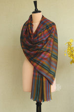 yellow Check Pashmina Stole