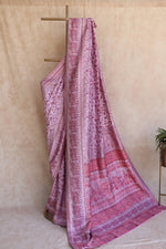 Mauve Pink Kani Chanderi Silk Saree