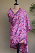 Pink All over Kani Pashmina Shawl