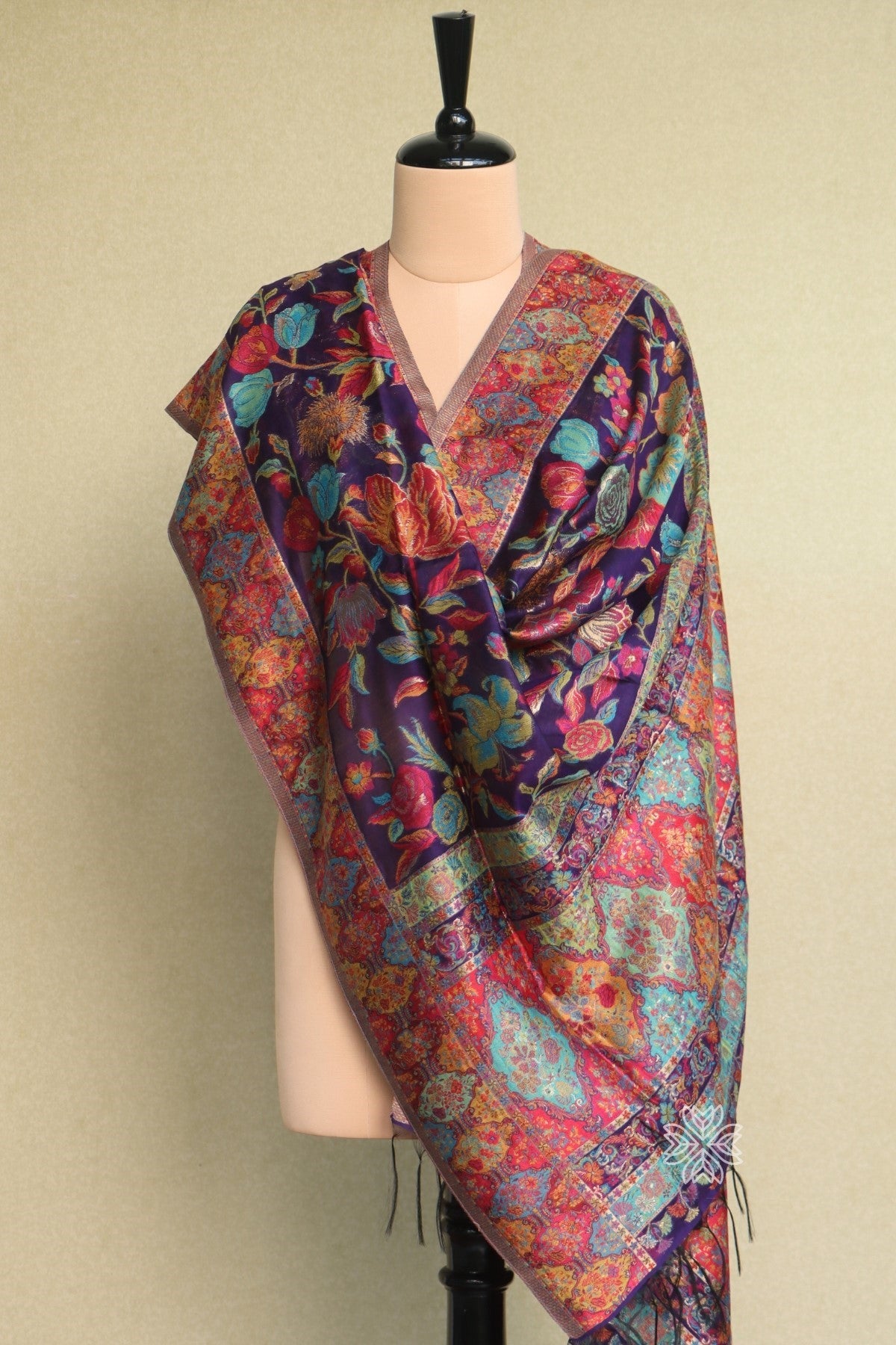 Purple Kani Silk Dupatta