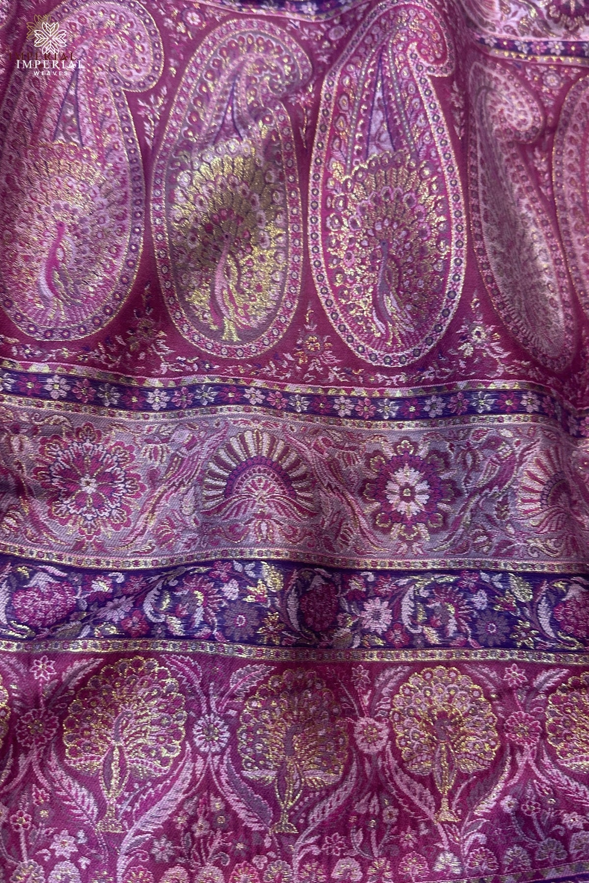 Purple Kani Silk Saree - Traditional Kani Saree, Vintage Saree, Kani SilkĀ SareeĀ Blouse, Kani Silk saree