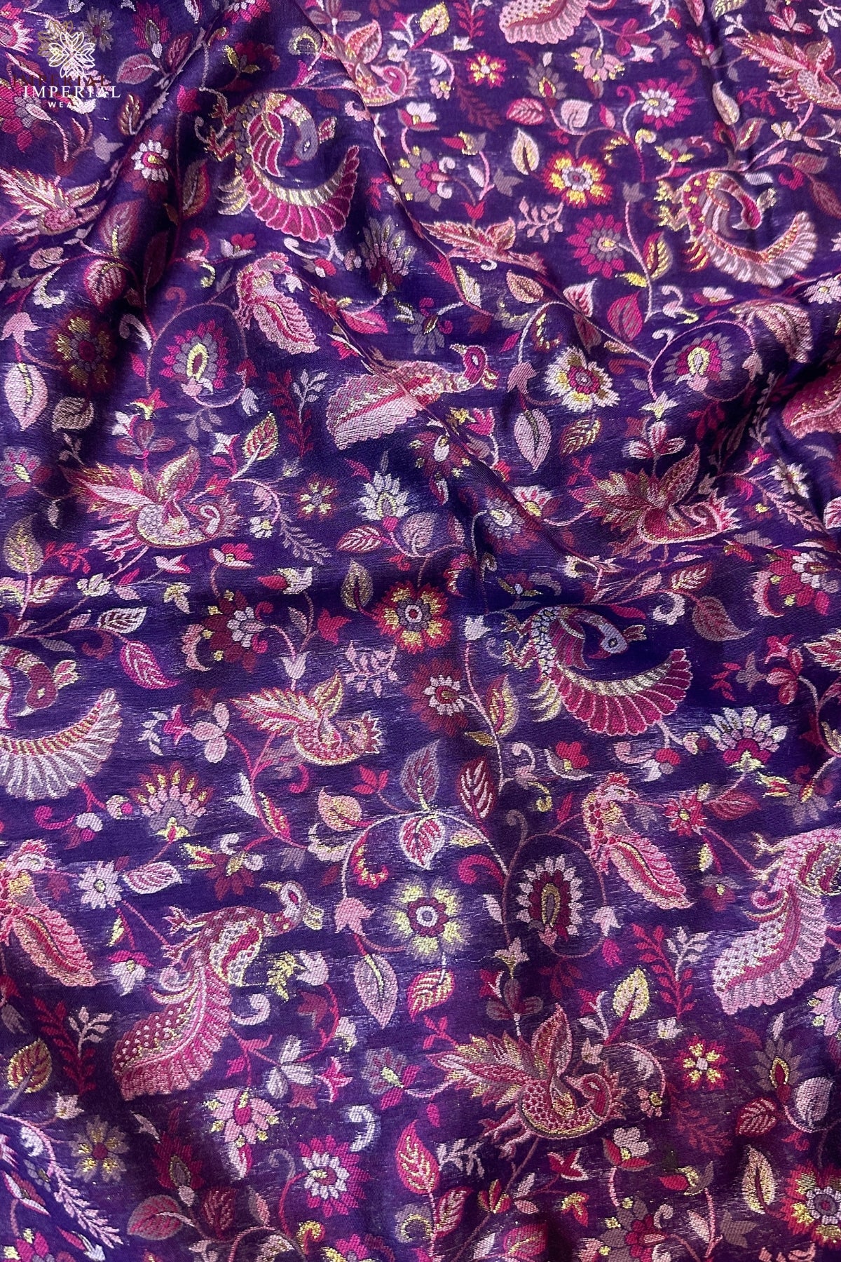Purple Kani Silk Saree - Traditional Kani Saree, Vintage Saree, Kani SilkĀ SareeĀ Blouse, Kani Silk saree