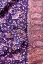 Purple Kani Silk Saree - Traditional Kani Saree, Vintage Saree, Kani SilkĀ SareeĀ Blouse, Kani Silk saree