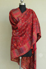 Maroon Kani Fine Wool Shawl