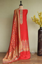Red Kani Silk Suit