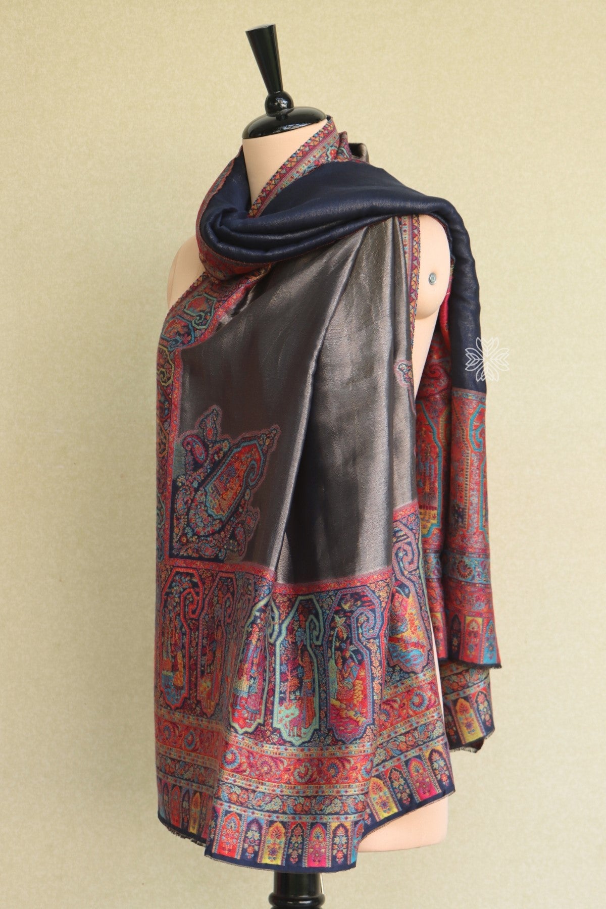 Antique Zari Kani Fine Wool Shawl