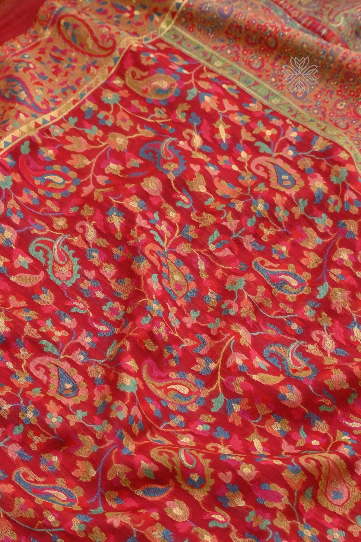 Red Kani Silk SareeImperial Weaves