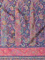 Navy Blue Kani Jamawar Pallu Silk Saree