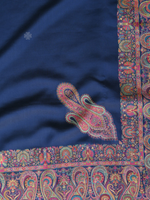 Navy Blue Kani Jamawar Pallu Silk Saree