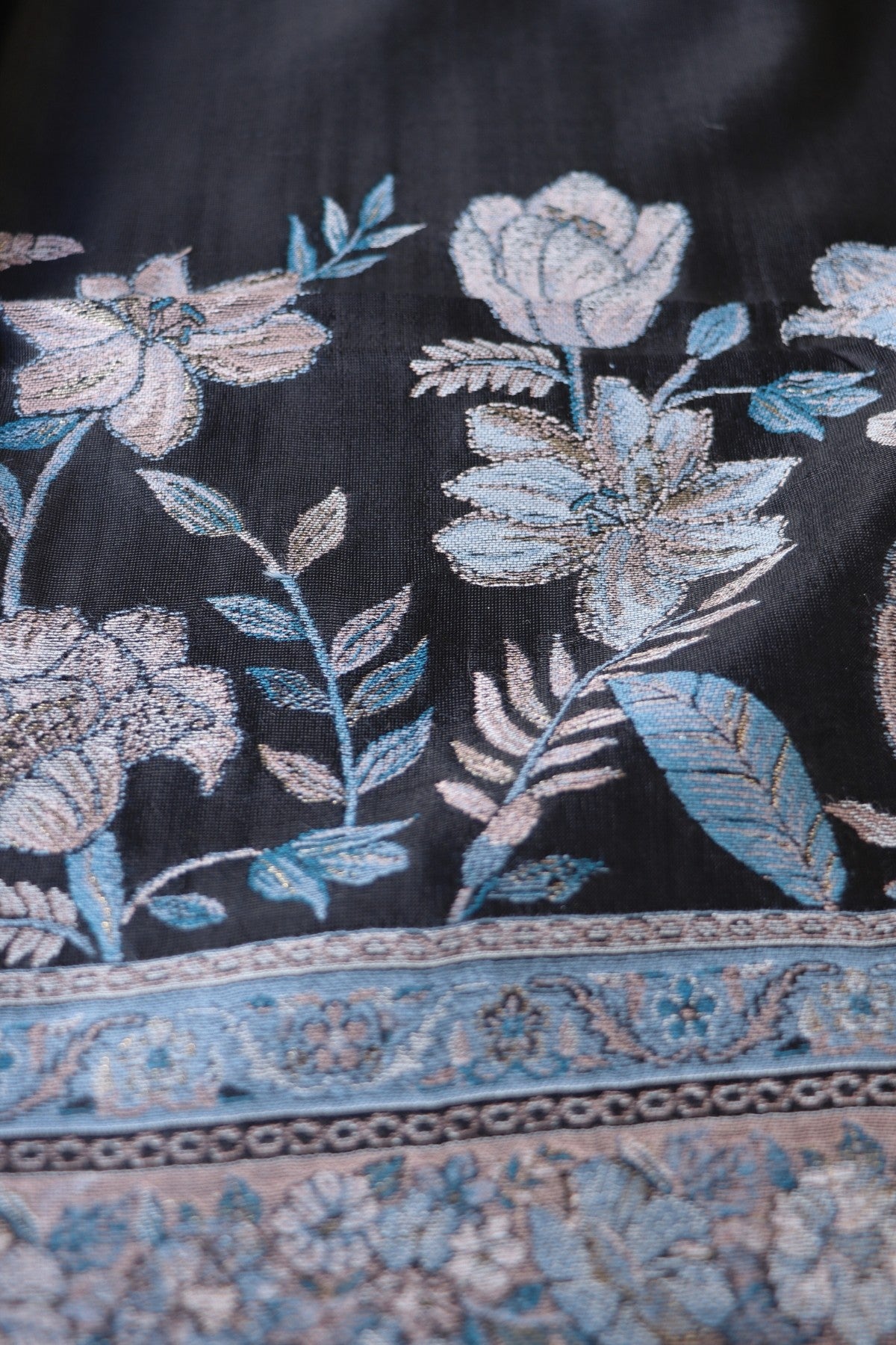 Black Kani Organza Silk Suit