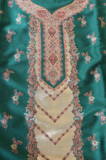 Green Kani Silk Suit with Zari Dupatta