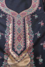 Midnight Blue Kani Silk Suit with Zari Dupatta