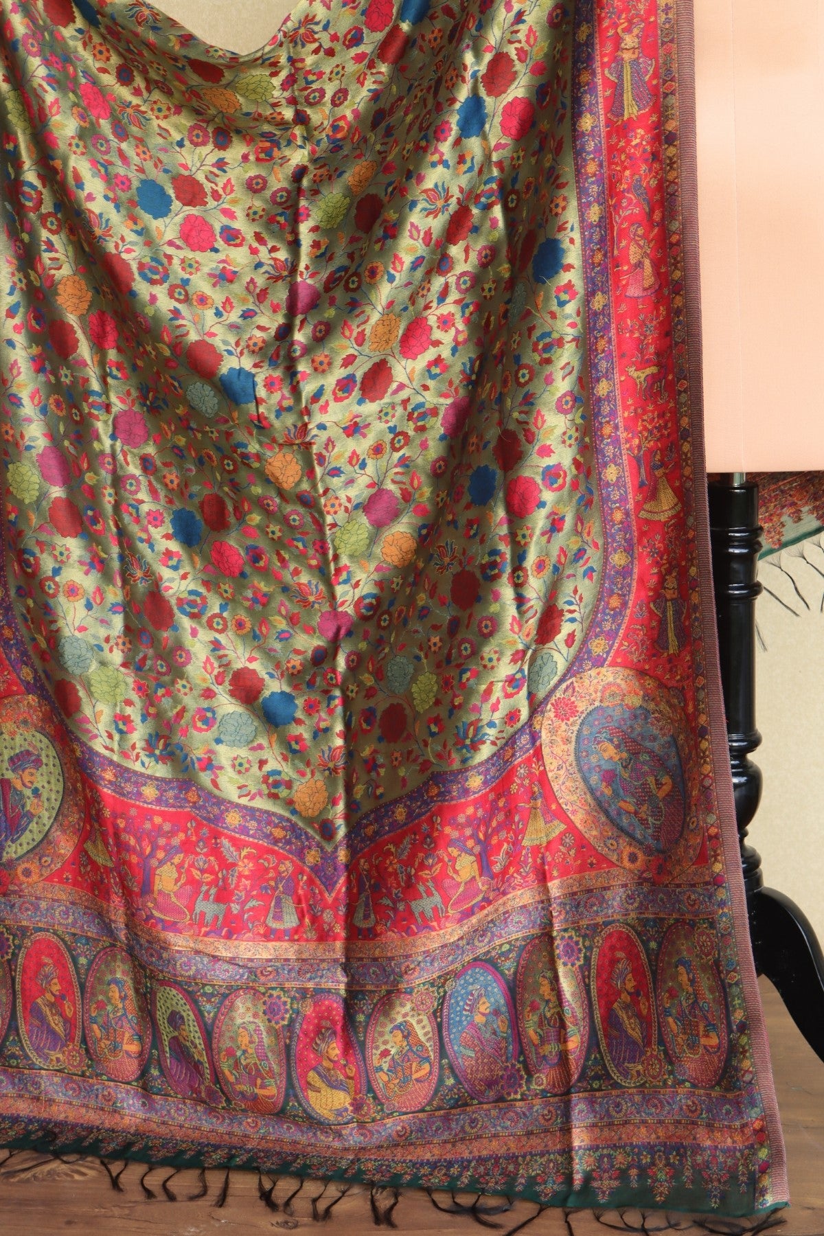 Green Kani Darbar Tissue Silk Dupatta