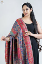 Blue Kani Silk Jamawar Dupatta