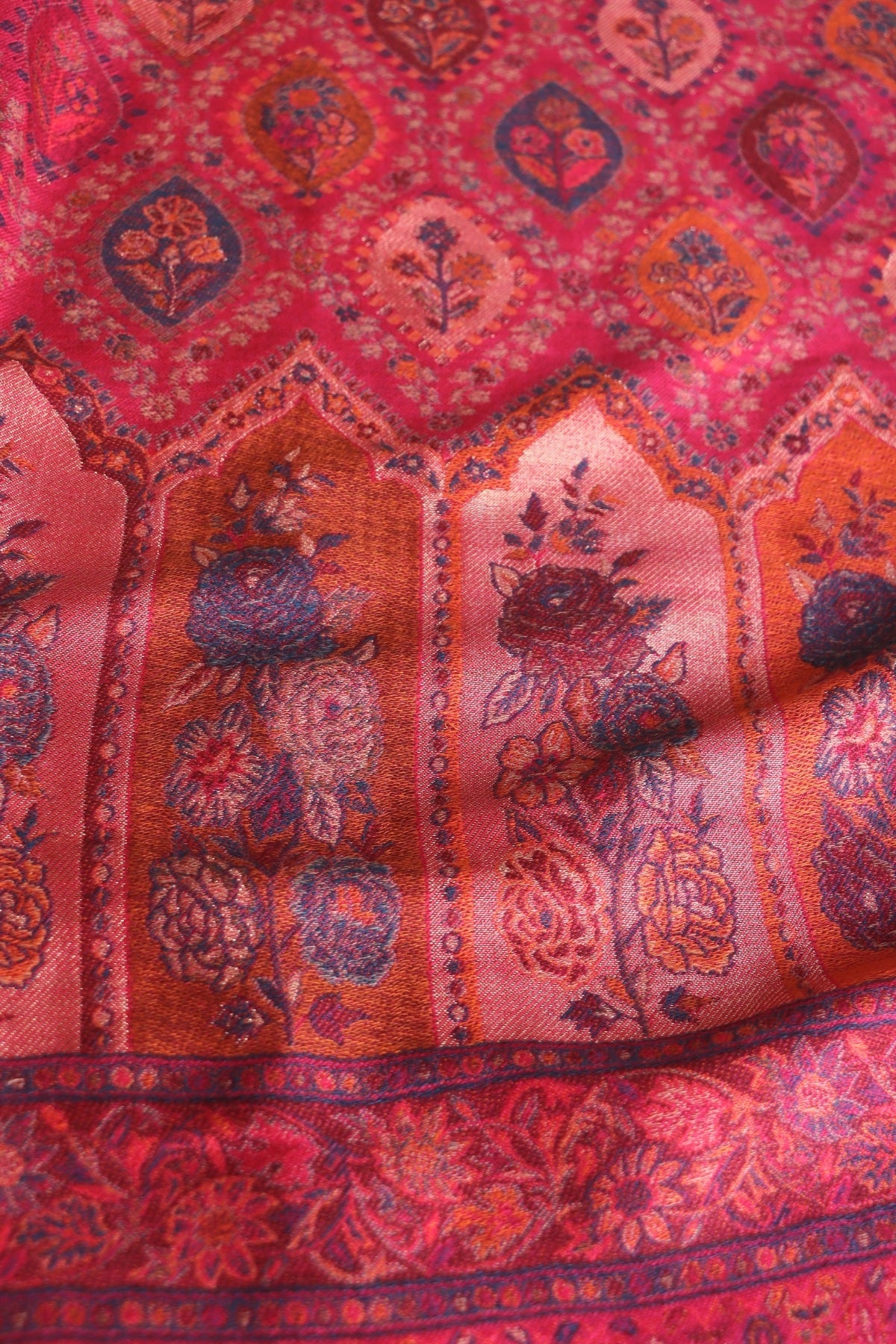 Pink Kani Fine Wool Shawl