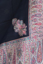 Black Kani Fine Wool Shawl