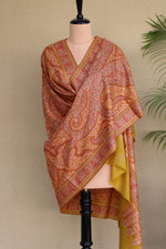 Yellow Sozni Jamawar Pashmina Shawl