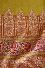 Yellow Sozni Jamawar Pashmina Shawl