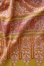 Yellow Sozni Jamawar Pashmina Shawl