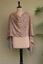 Beige Sozni Jamawar Pashmina Shawl