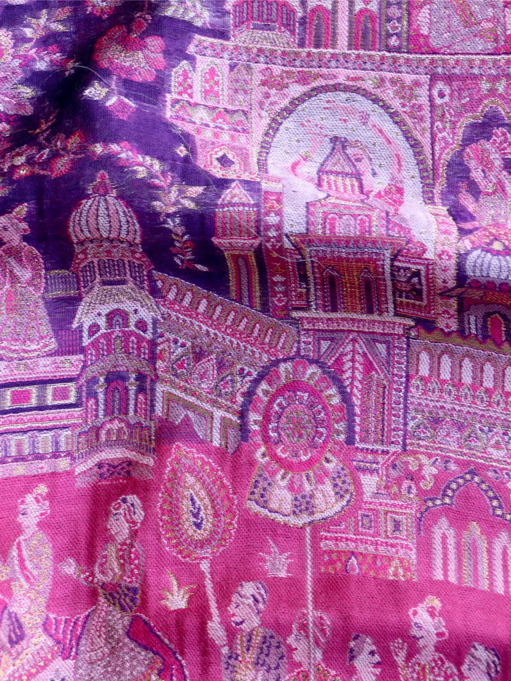 Purple Kani Silk Figure Dupatta Imperial Weaves