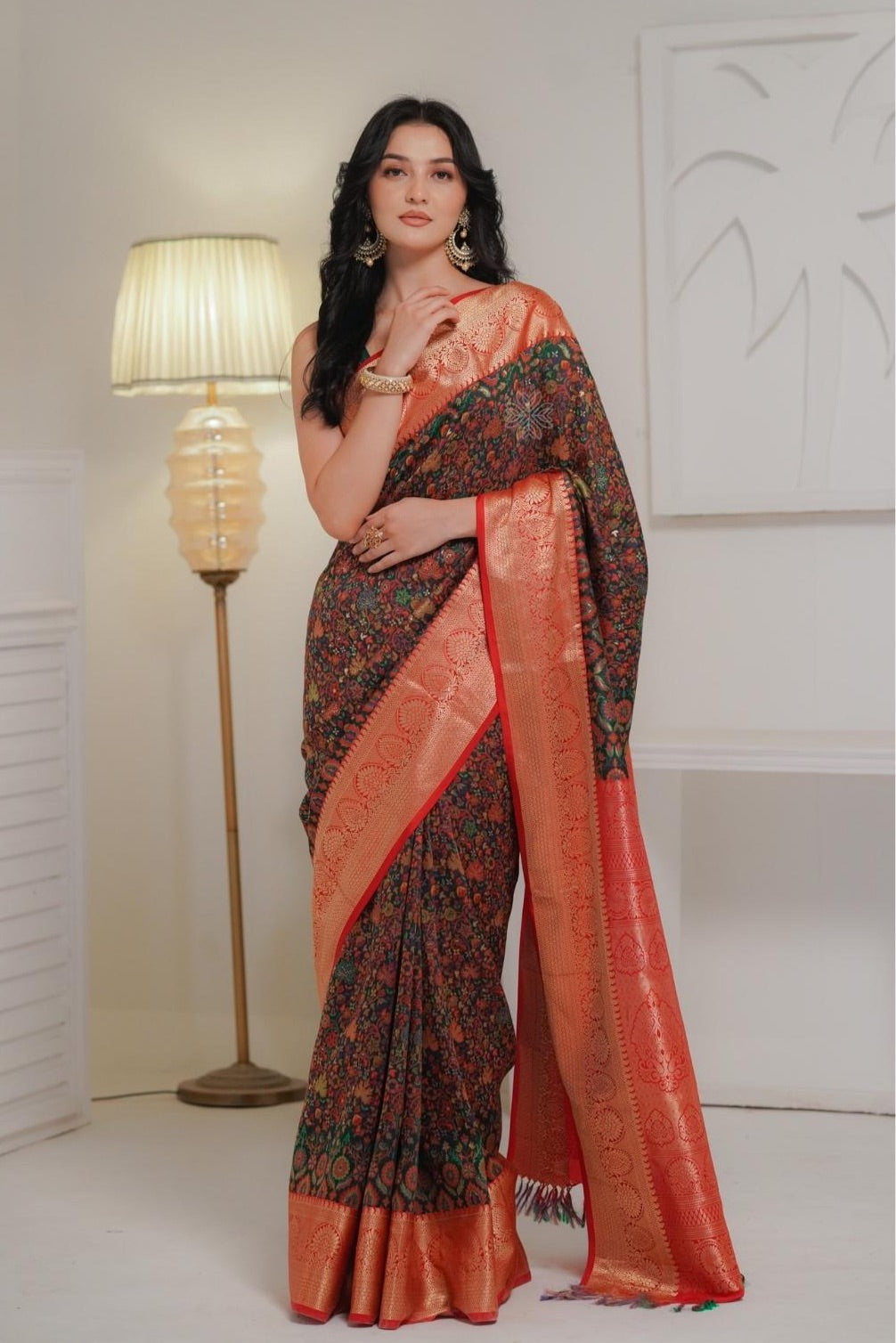 Green Kani Kanjivaram Silk Saree