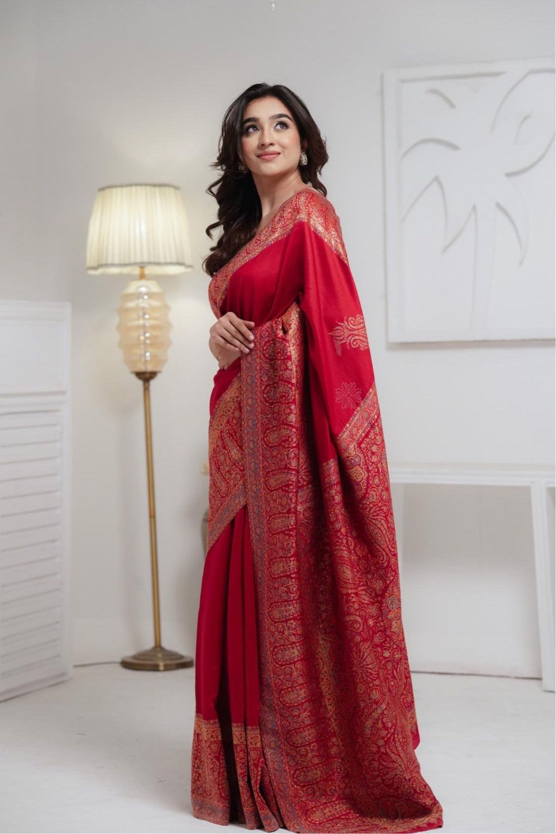 Maroon Kani Jamawar Pallu Silk SareeImperial Weaves