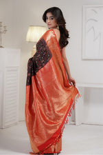 Black Kani Kanjivaram Silk Saree