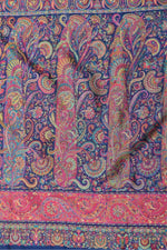 Navy Blue Kani Jamawar Pallu Silk Saree