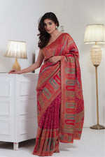 Pink Kani Jamawar Silk SareeImperial Weaves