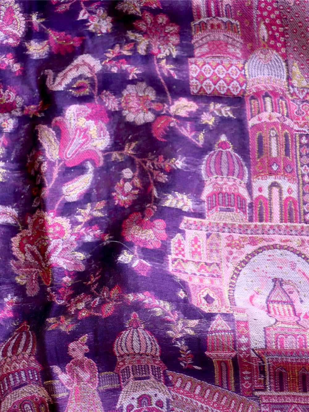 Purple Kani Silk Figure Dupatta Imperial Weaves