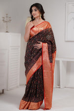 Black Kani Kanjivaram Silk Saree