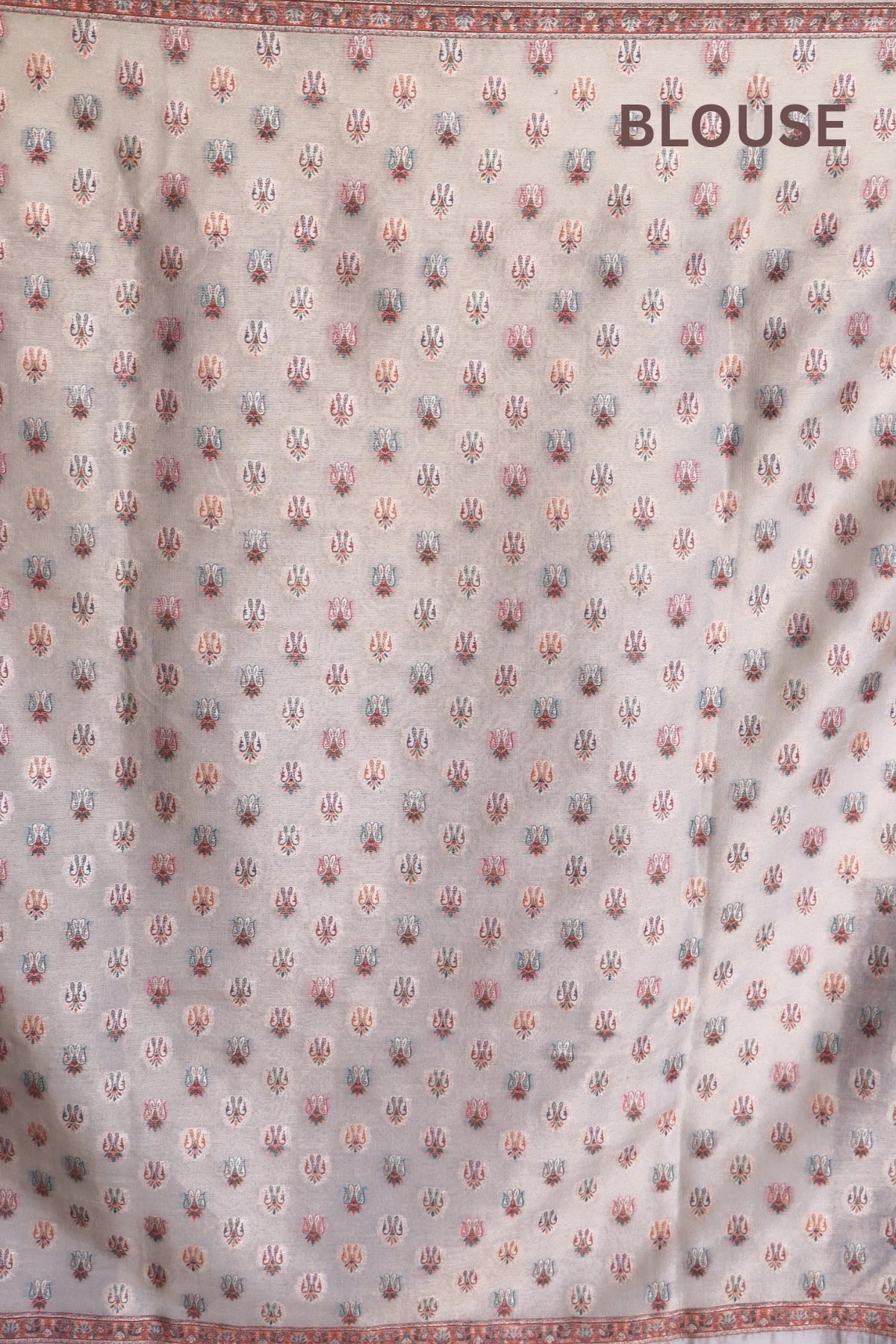 Beige Gold Tissue Silk Saree