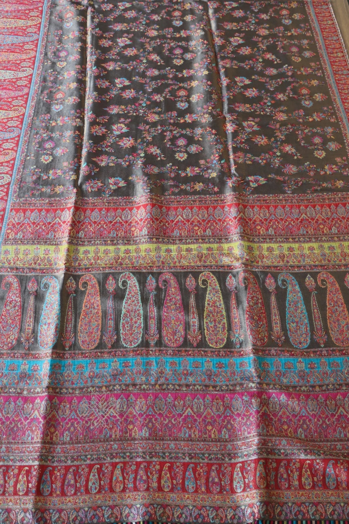 Black Kani Tissue Silk Saree