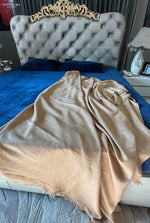 Beige Pashmina Throw / Blanket