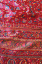 Red Kani Organza Silk Saree