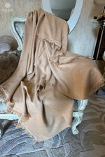 Beige Pashmina Throw / Blanket