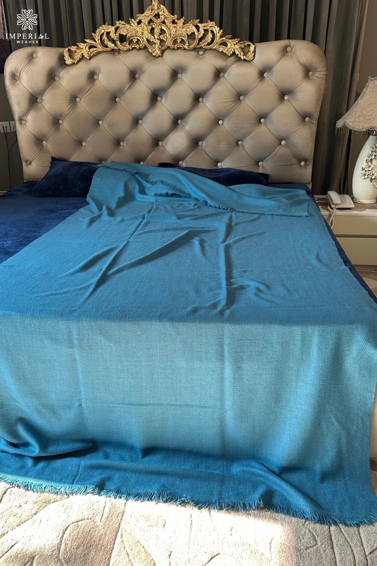 Blue Pashmina Throw / Blanket
