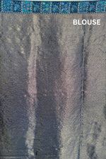 Navy Blue Kani Organza Silk Saree