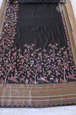 Black Kani Organza Silk Saree