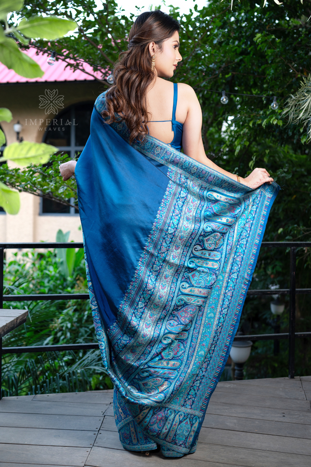 Kashmiri Kani Organza Silk Saree