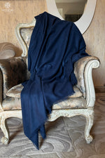 Navy Blue Pashmina Throw / Blanket