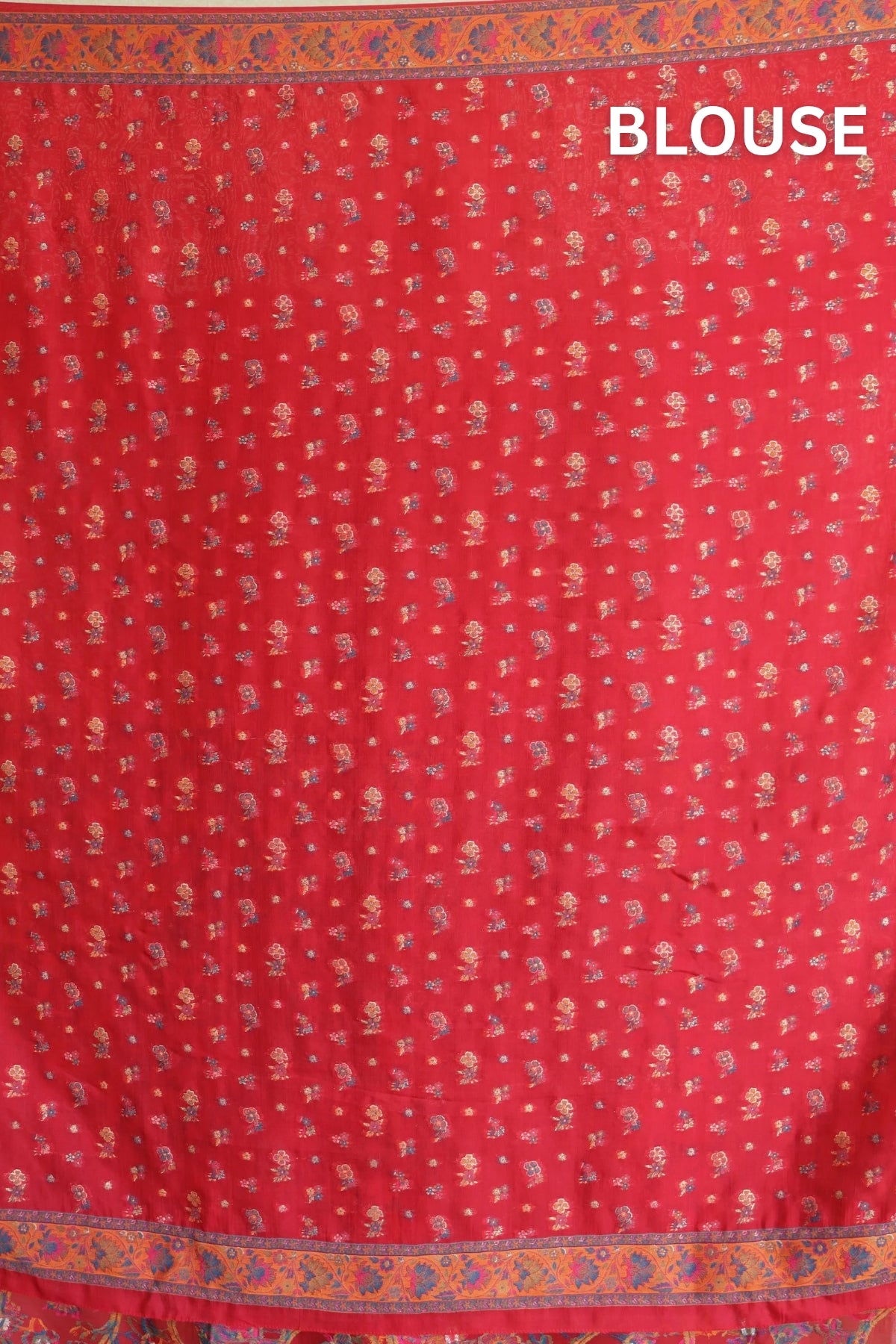 Red Kani Organza Silk Saree