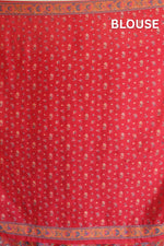 Red Kani Organza Silk Saree