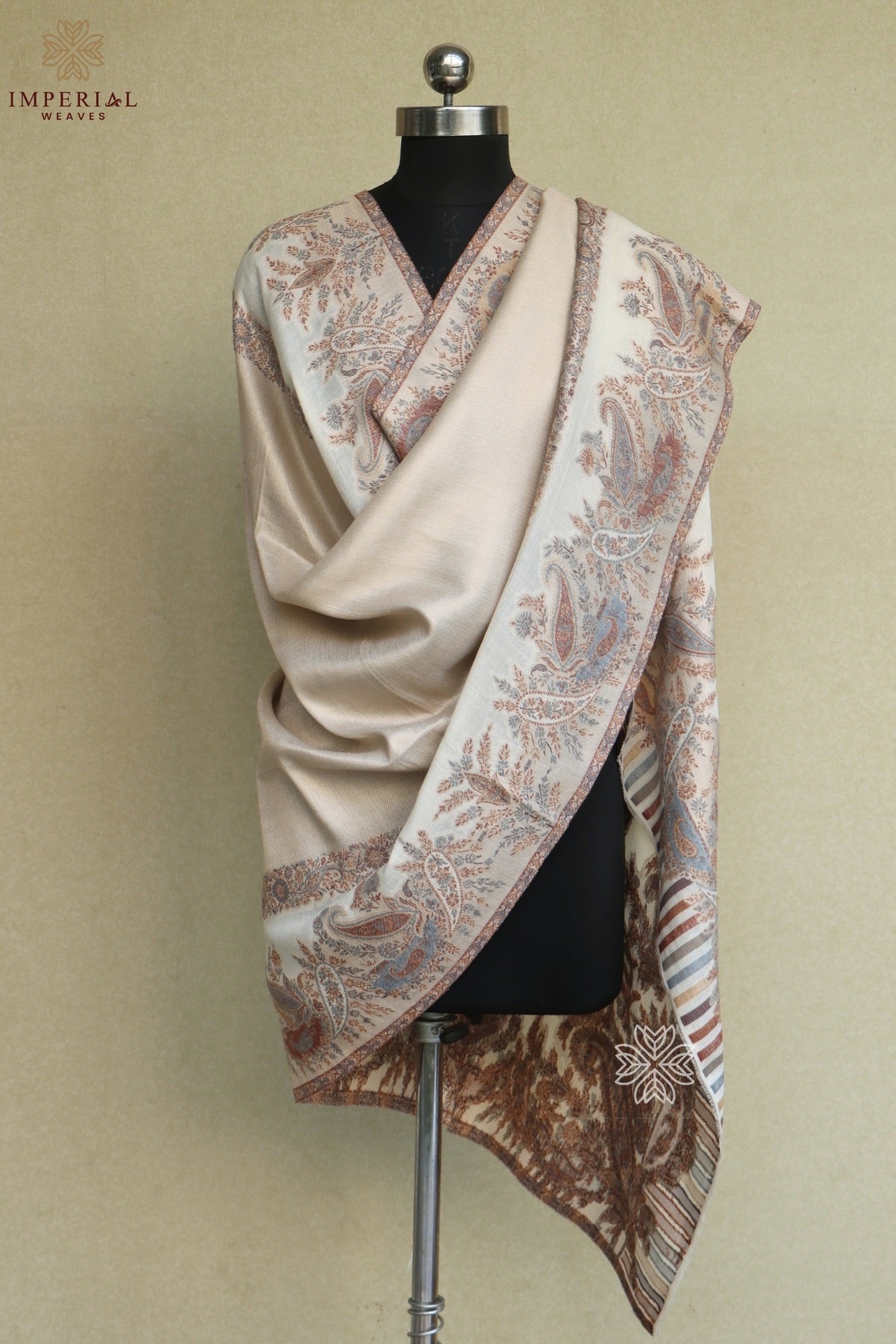 Off White Paisley Moonlight Shawl