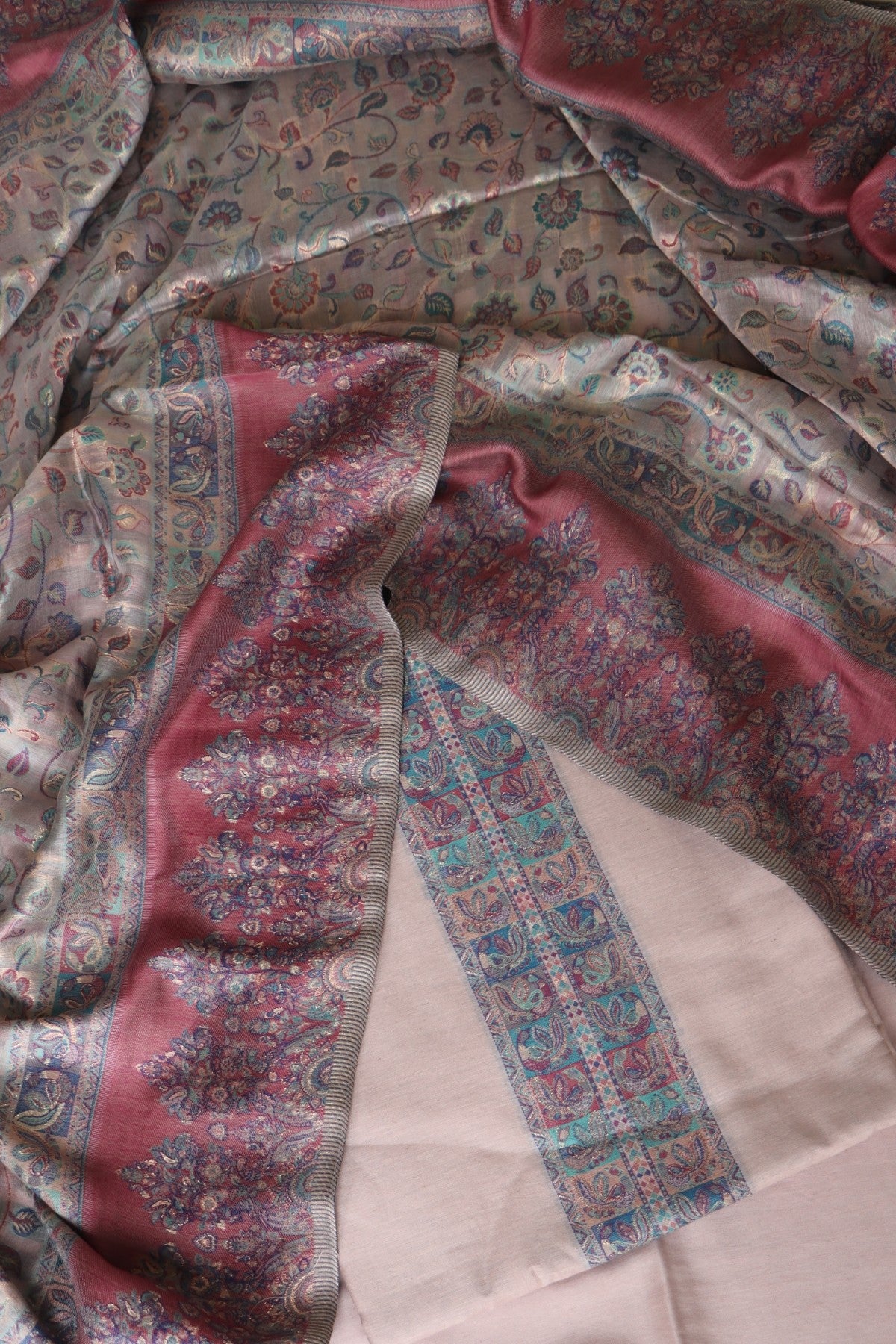 Kashmiri Kani Pashmina Silk Suit