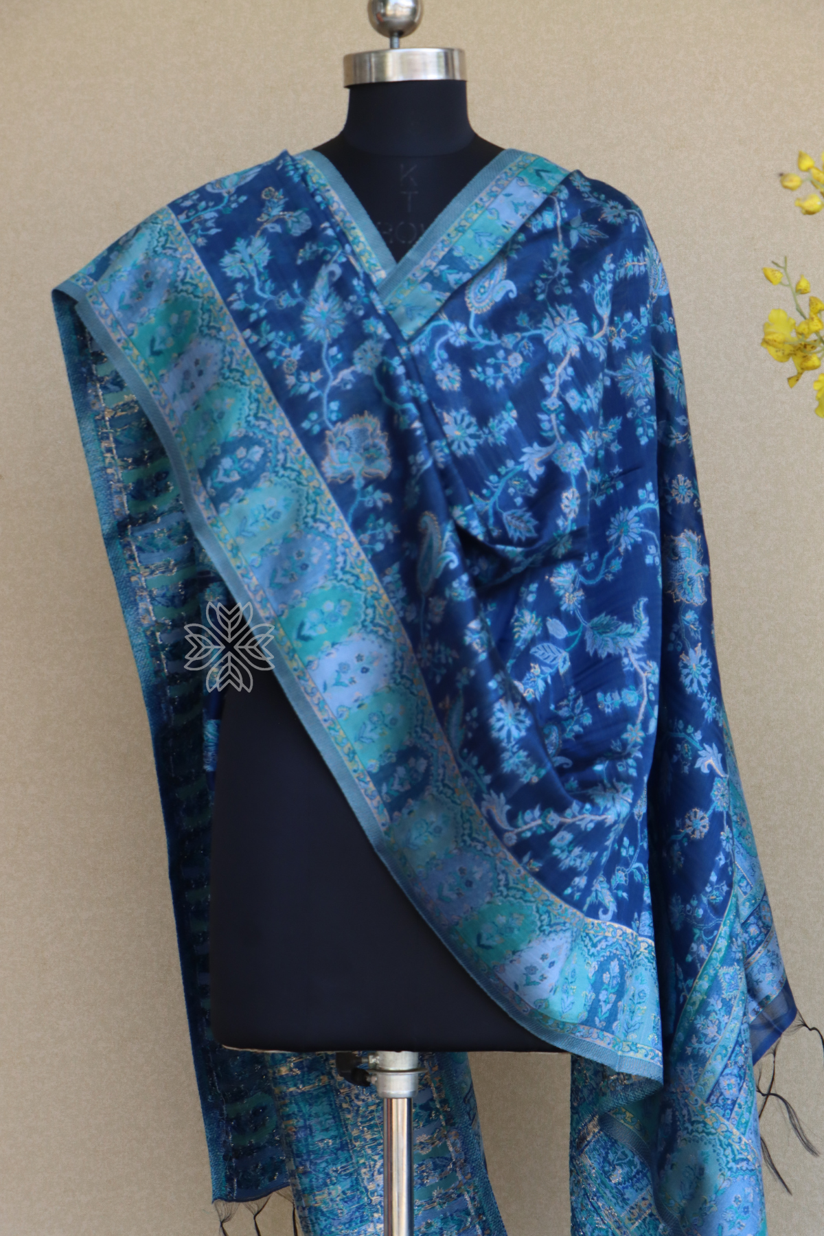 Blue Kani Silk Dupatta