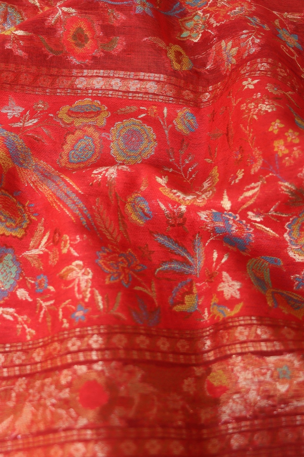 Red Kani Silk Suit
