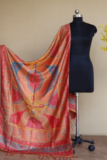 Mustard Yellow Kani Jamawar Silk Dupatta